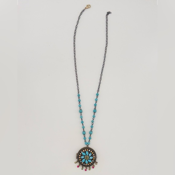 Betsey Johnson Turqs and Caicos Filigree Locket Necklace - Picture 1 of 3